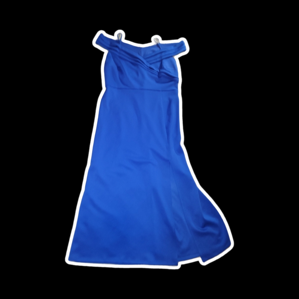 Elegant Blue Off-Shoulder Dress